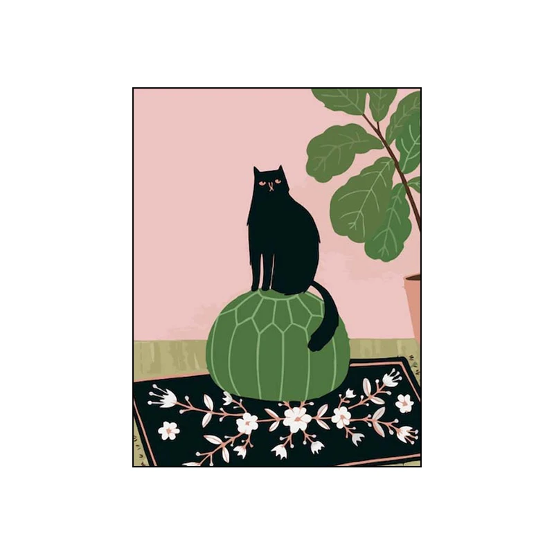 Summer scenery DIY digital paint hand painting abstract by number kit made of digital acrylic paint for children adult