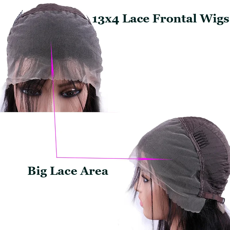 Ombre Grey/Blonde Color 13x4 Lace Body Wave 100% Human Hair Wig  Hair Glueless Full Lace Frontal Wig For Women