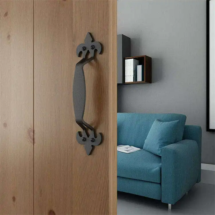 China Supplier Manufacture Solid Iron Metal Wholesale Barn Door Pull Handle Indoor Outdoor Entry Furniture Hardware Handle