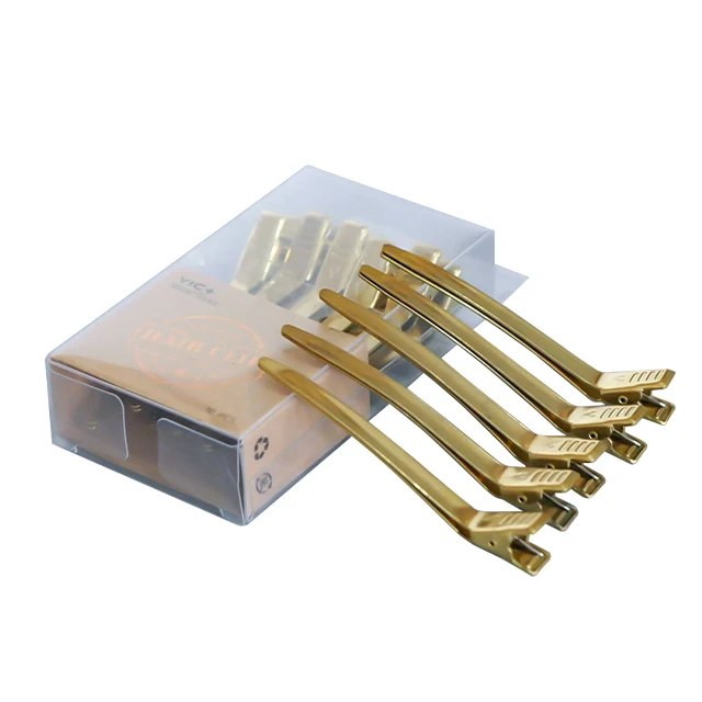 10pcs package Metal Alligator clip single prong Hair Clips wholesale hair brush human hair extension curling iron tools barber