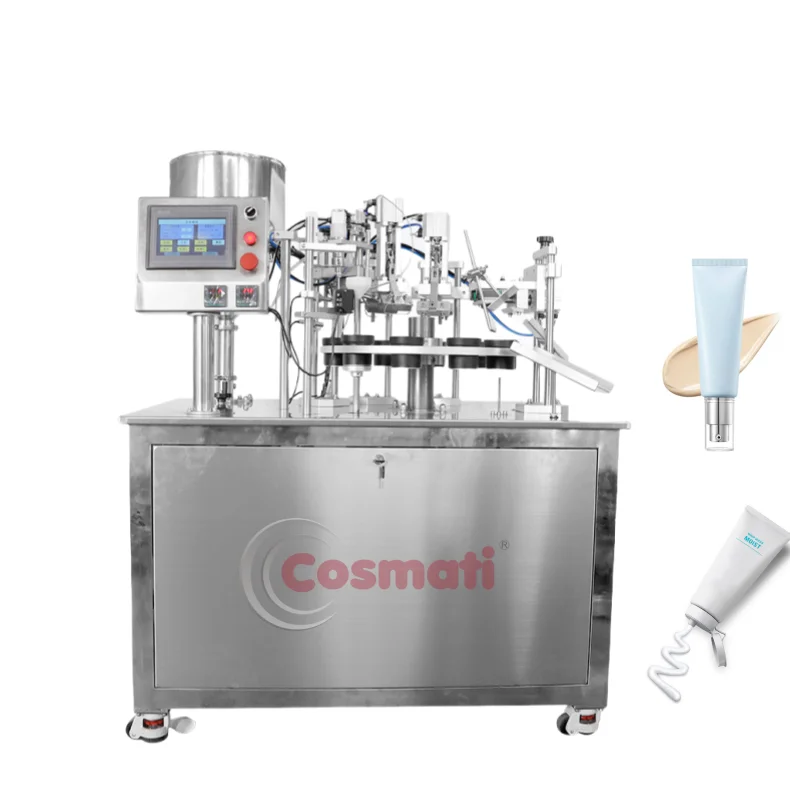 semi-auto inner heating collapsible tube filling and sealing machine cosmetic cream lotion gel tube filler and sealer
