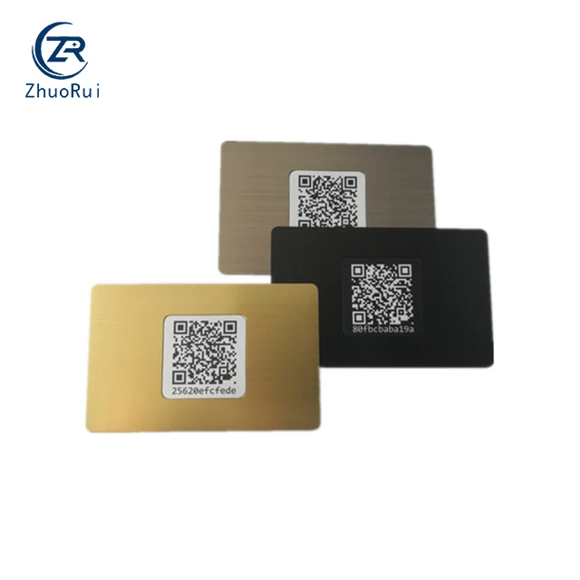 4K Gold Nfc Metal Visitenkarte card benutzer definierte NFC Metal karten Business Kreditkarte mit QR-Code