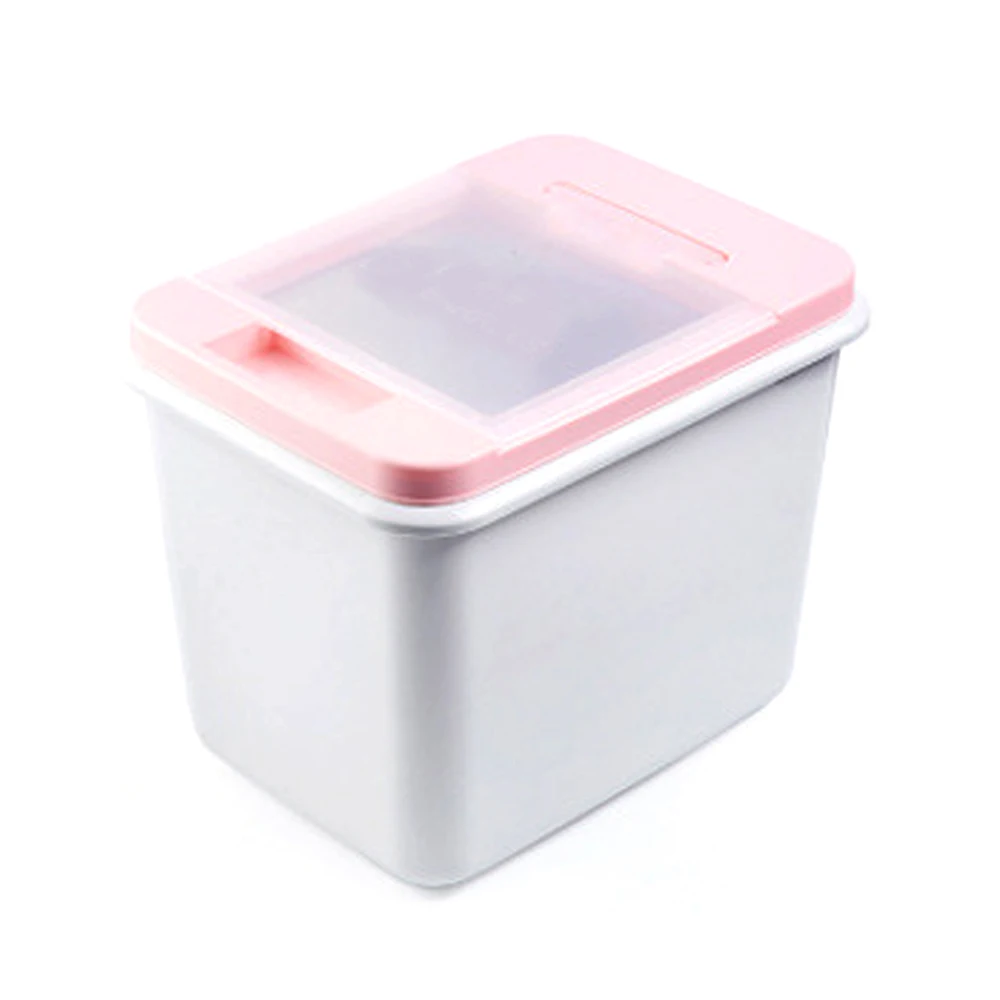 Wholesale 15kg household rice bucket rice storage box plastic kitchen insect-proof moisture-proof sealed dog cat food bucket