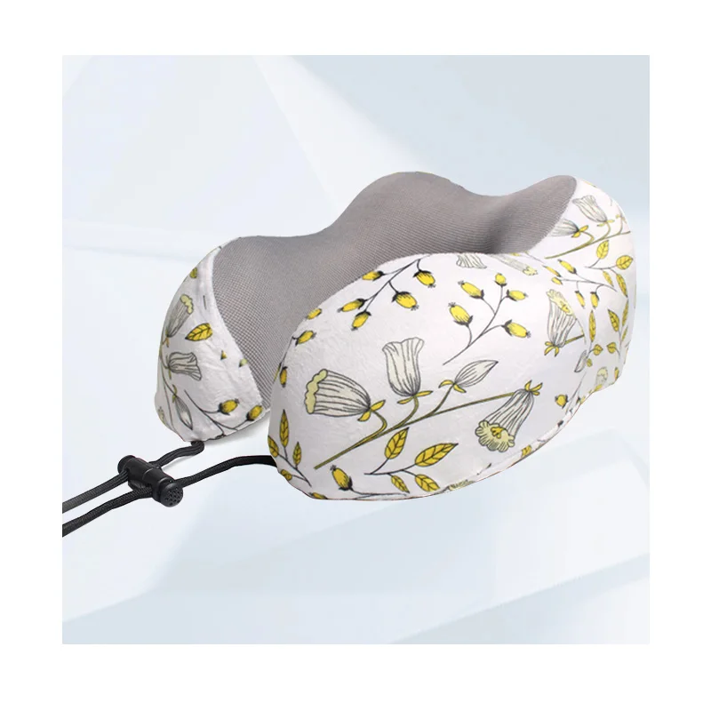 eco-friendly Classic Removable Cover Memory Foam Head Travel Pillow for Vacations Airplanes Trains Buses and Cars