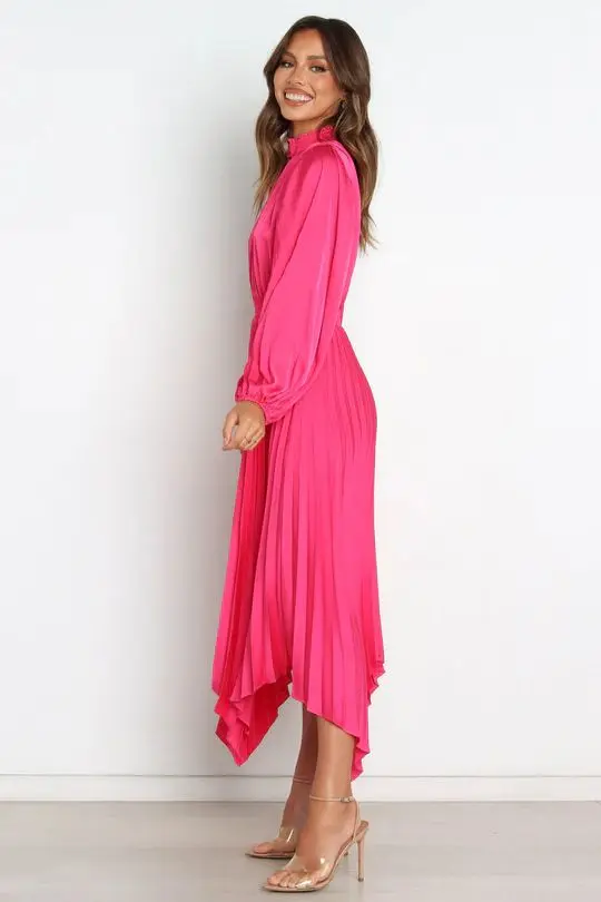 Customize Elegant Long Sleeve Ruffles v neck Factory direct sales long sleeved smockedz maxi dress