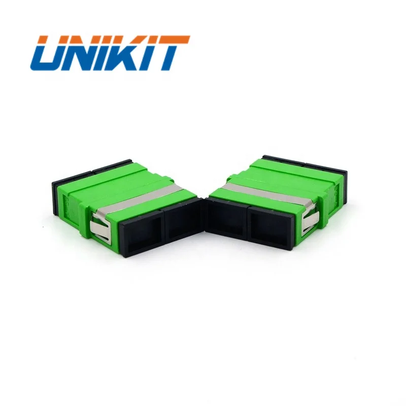 FTTH Accessories Flangeless Duplex SM Fiber Optic Coupler without Flange for Fast Connector 2 Port SC APC Fiber Optic Adapter