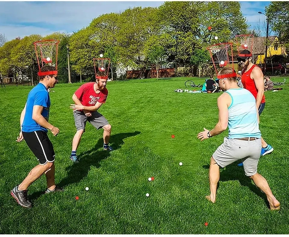 Jinying Hot Sale Mini Basketball Headband Hoop Game Toy Headband Net With 20 Balls Indoor And Outdoor Toys For Kids And Adults