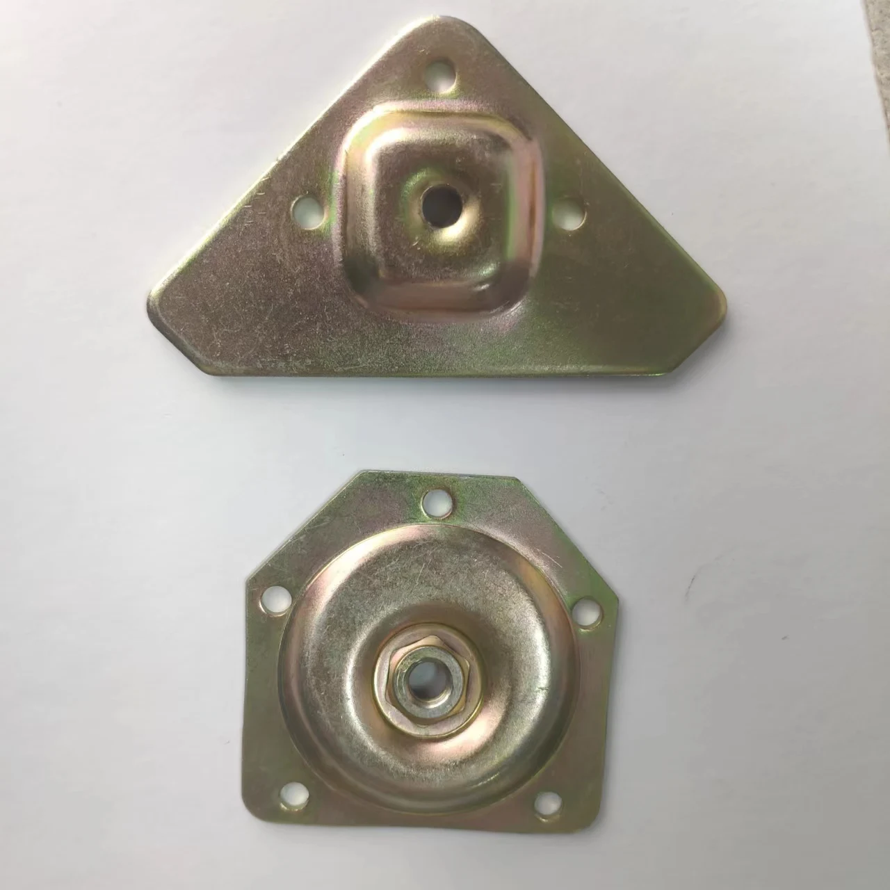 12 Degree Furniture Bedroom Desk Metal Zinc Plated Angled Slope Furniture Table / Chair Wooden Legs Mounting Plates