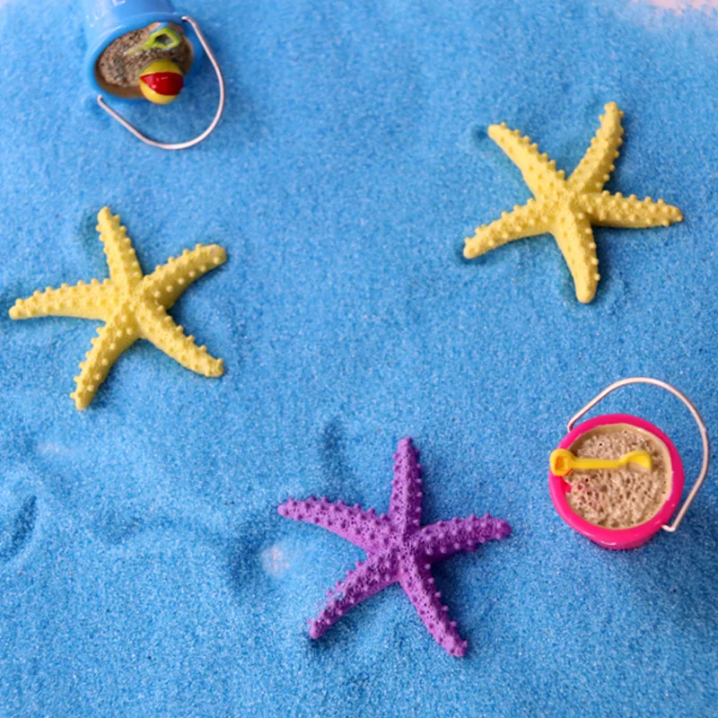 Plastic Starfish Model Miniatures Small Figurines Aquarium Starfish DIY Terrarium Decor Micro Sea Landscape Ornament