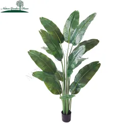 Realistic Fake Banana Tree for Sale Real Touch Green Leaves Trees Decorative Landscaping Artificial Banana Plant