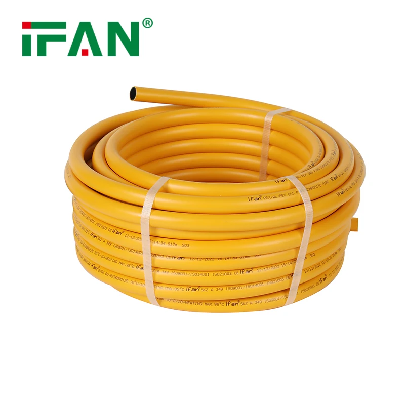 IFAN PEX Plastic Pipes Overlap 16-32mm Yellow Color Gas Tube PEX Al PEX Pipe