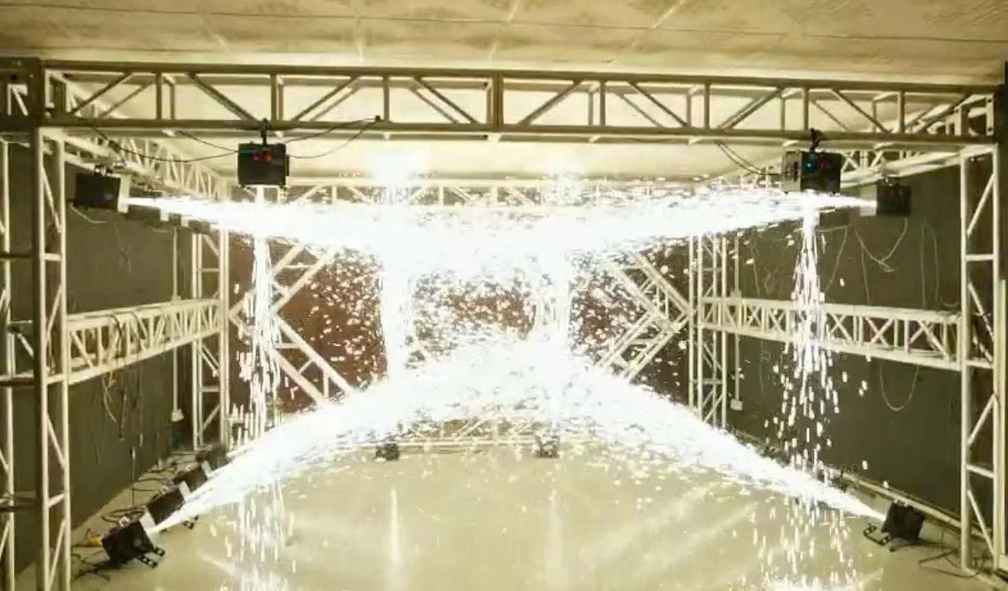 650w Horizontal Sparkling Spark Machine Dmx Controller Cold Sparklers For Wedding Stage Party Club