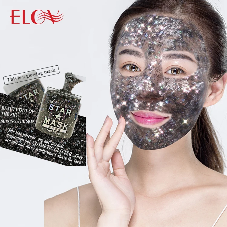 Фирменная натуральная увлажняющая маска для лица Star Peel Off Glitter