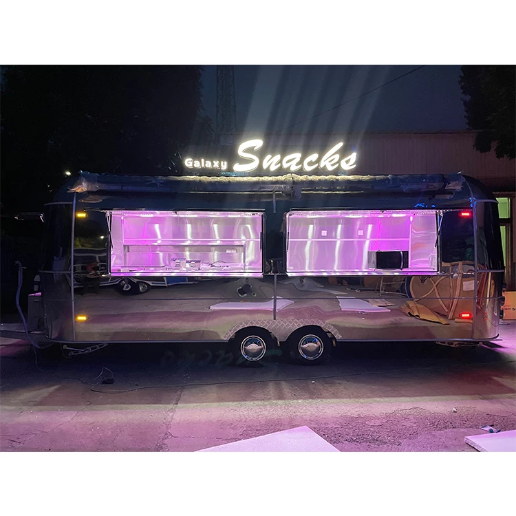 Air stream  Mobile Kitchen Fast Food Trailers Fully Equipped Custom Mobile Pizza  Hot Dog Fast Food Trucks With Full Kitchen