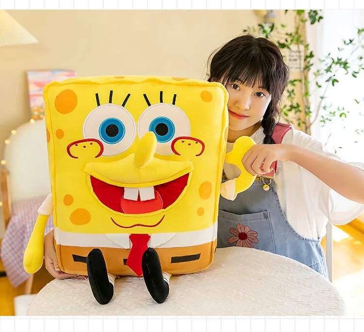 DHFWholesale Stuffed Animals Sponges Plush Toys Baby Pillow Bobs Patrick Star Animal Sponge Dolls Bob Gift Square The Pants Doll