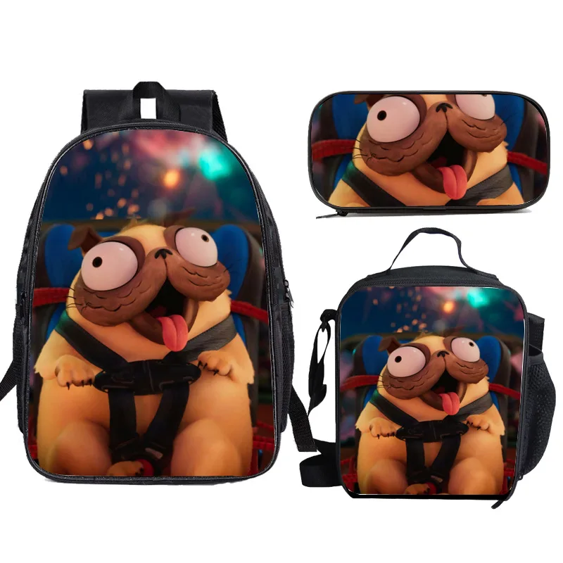 Small MOQ custom image promotional gift lunch bag pencil case kids primary school bag set