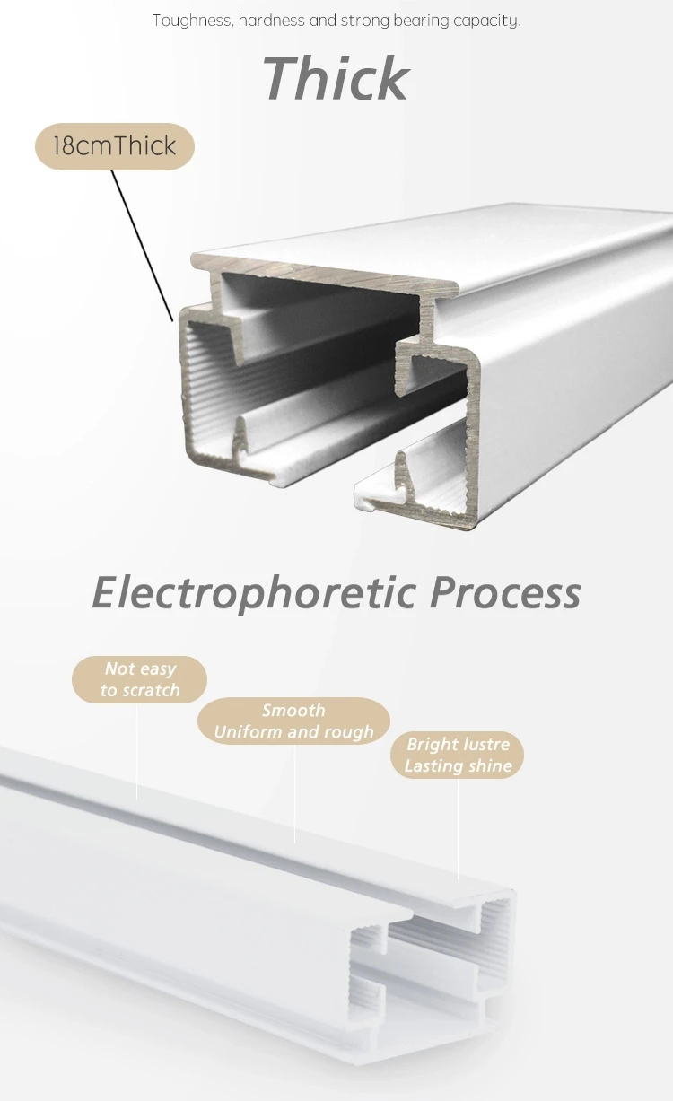 Garden Heavy Duty Track Smart Home Curtain Good Quality  Premium Aluminum Alloy Silent Dooya Straight Track 2.0mm for Window