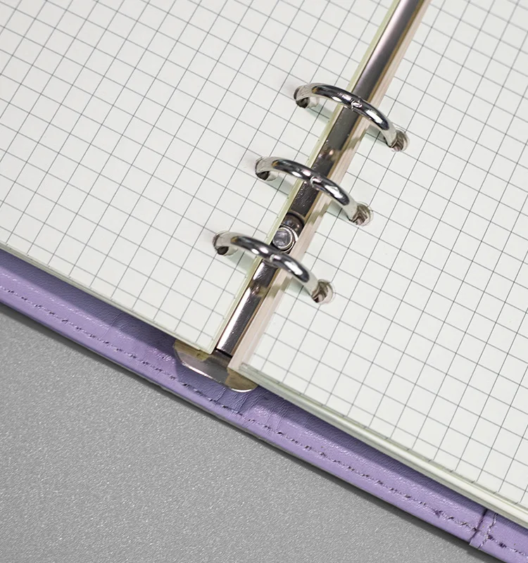 Macaron Color Personal Planner PU Leather Cover 6-Ring Locking Refillable with Strong Magnet Closure Budget Binder for School