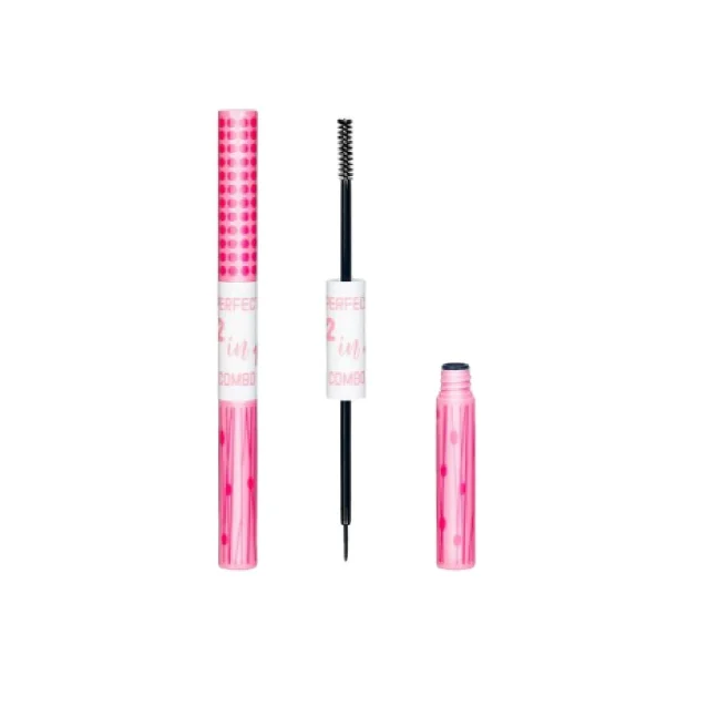 Double end cosmetic packaging slim empty liquid eyeliner tube eyelash mascara bottle