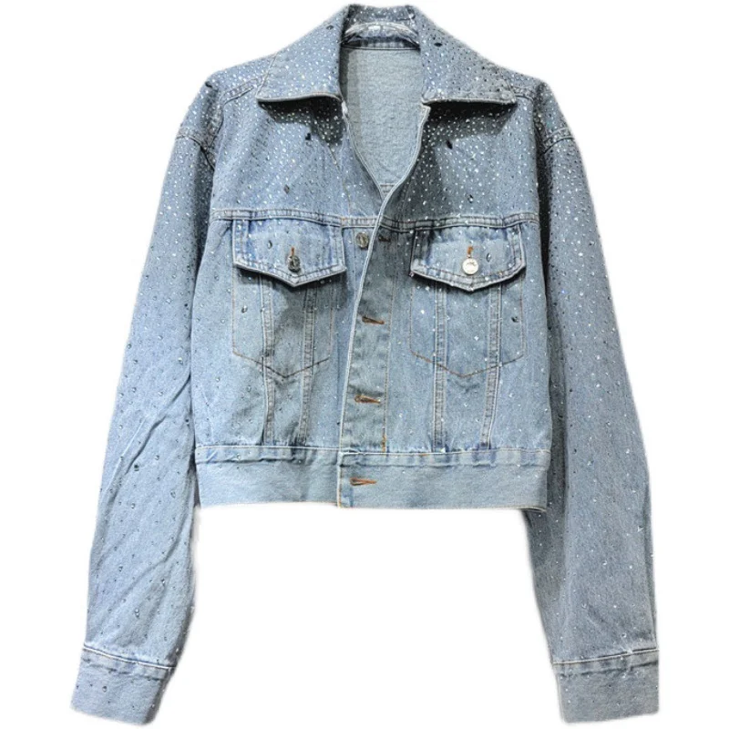 Женская джинсовая куртка с длинным рукавом