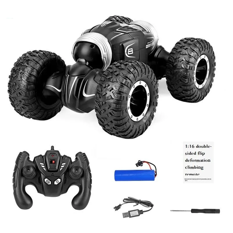 Hot Selling 1:16 2.4G Rc Car Double-Sided 4WD Climbing LED Light Remote Control Drift Rc Stunt Car