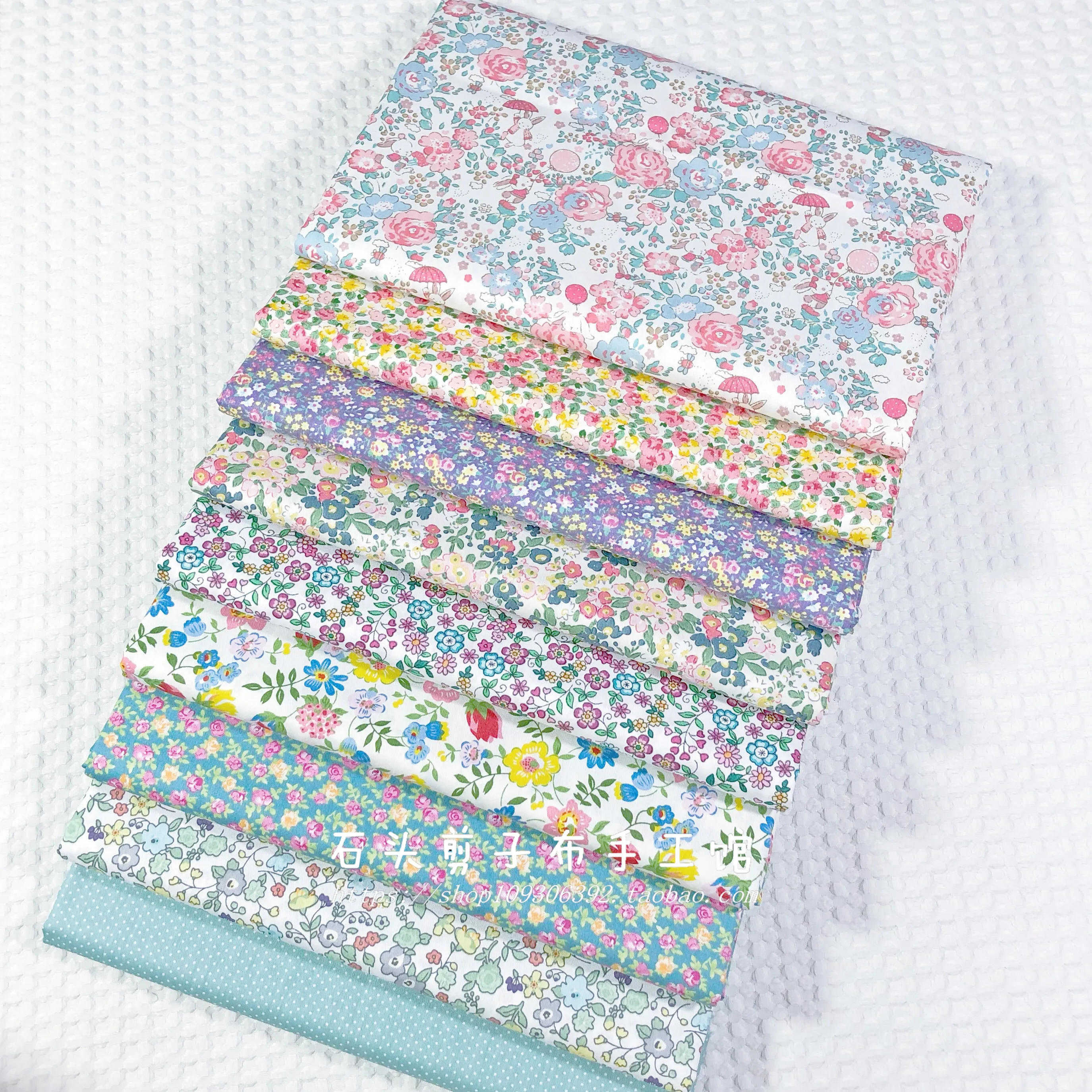 
floral series pure cotton cloth twill make bedding hand-made DIY decorative fabric 160g/m 