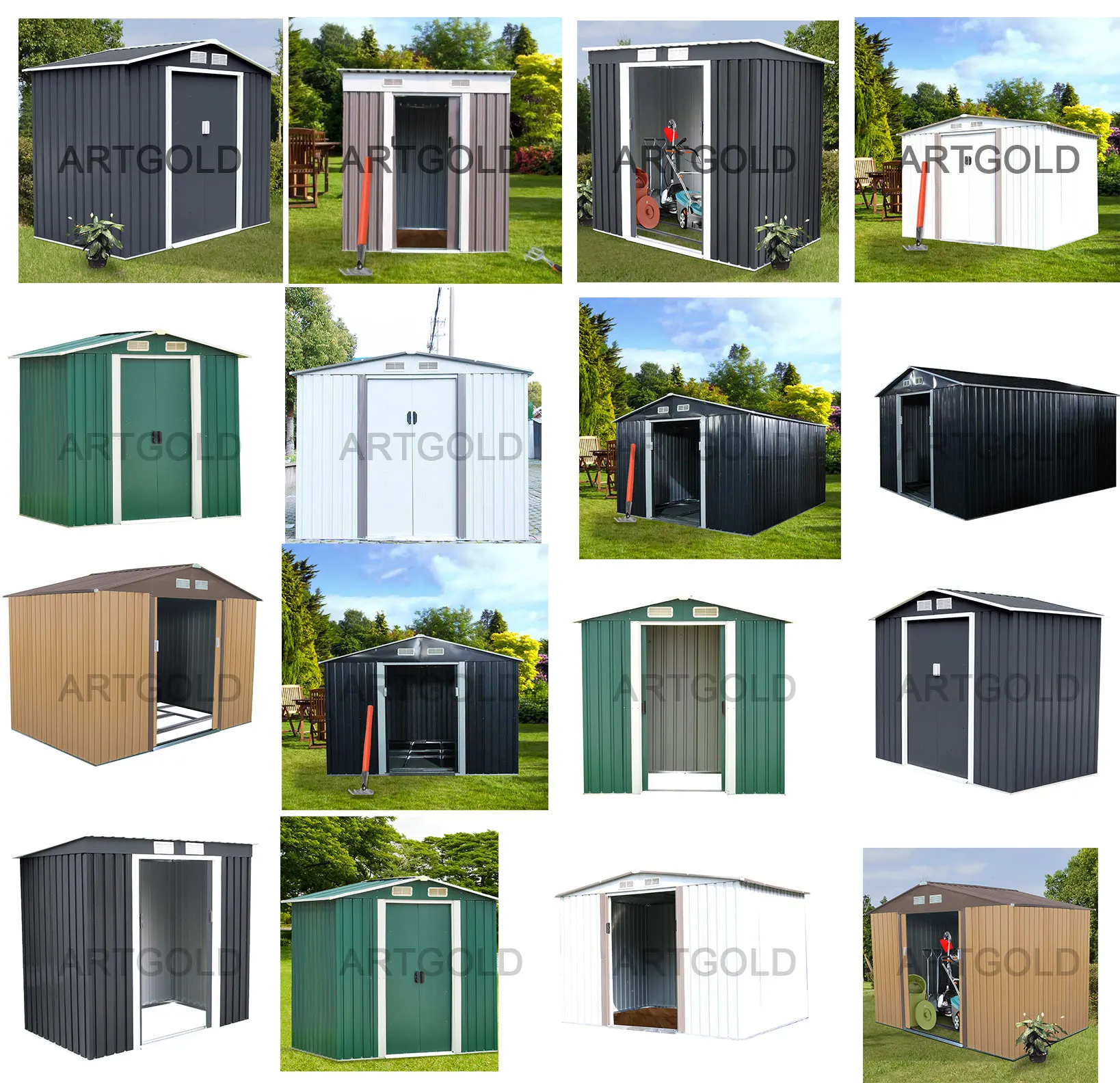 Customized High Quality Bike Storage Garden Tool Shed Back Yard Sheds