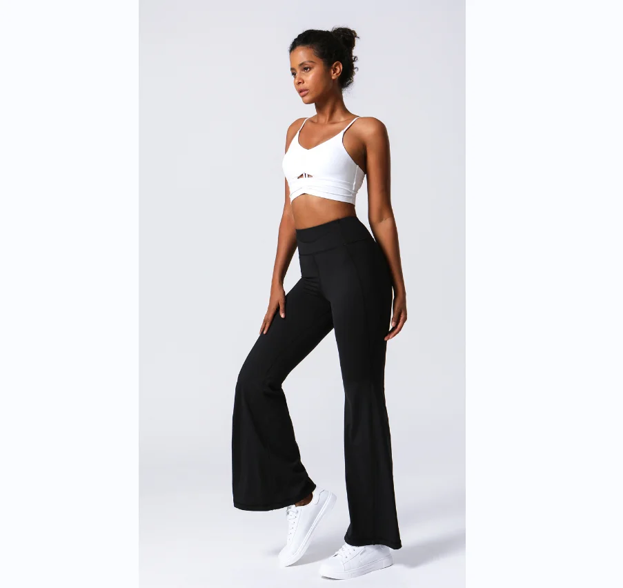 new arrival Special design Sports fabric flare bottoms gym yoga workout activewear bell-bottom trousers