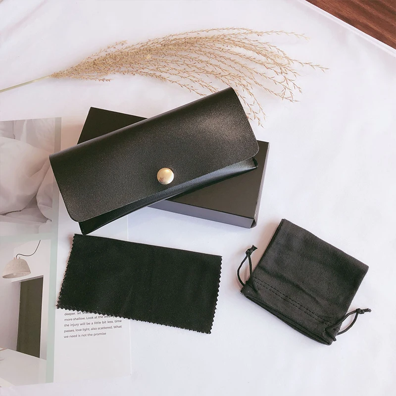 
LH008 High Quality Brand Design Custom Logo Leather Eye Glasses Cases Eyewear Box Eyeglasses Bag 