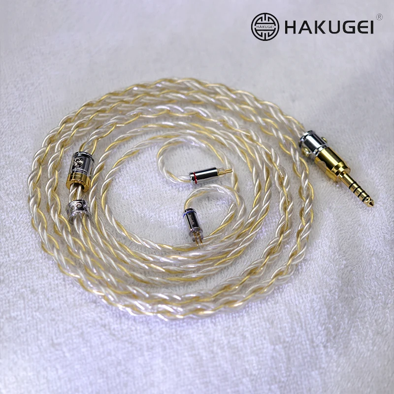 Gold plated 6N pure silver & Litz 6N pure silver hybrid earphone cable