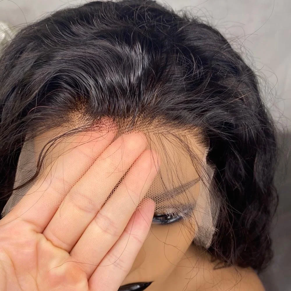 SHY Single Knots HD 360 Lace Wig 18 Inch 100% Human Hair Middle Part Hd Wigs Natural Hairline 13*6 Hd Lace frontal wigs