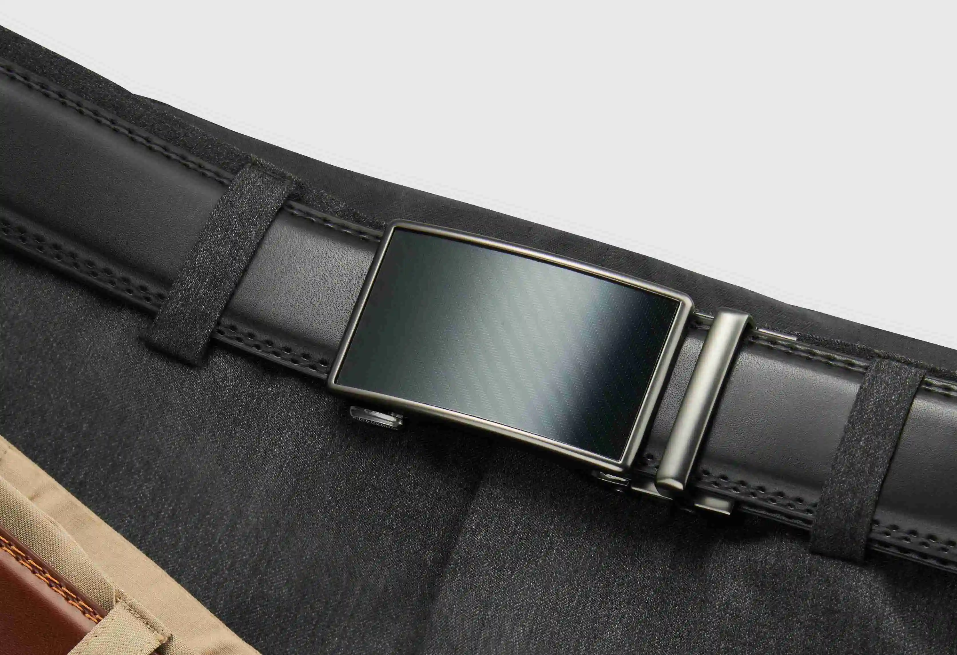 35mm Black Metal  Zinc Alloy Buckle Automatic Buckle Only for Ratchet Belt Buckle for Suit Belt Elegant Design