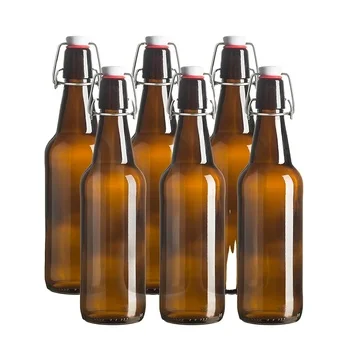 330ml 500ml 750ml swing top beer bottles Empty amber glass juice beverage glass bottles