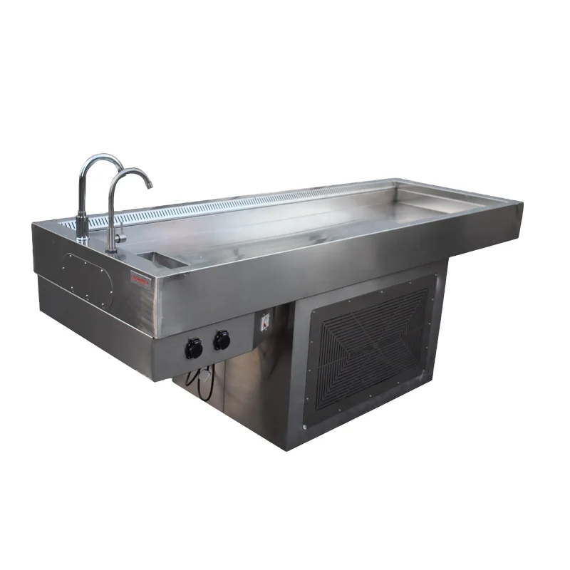 SYSMEDPALACE Reliable Brand Electric Dissection Table Autopsy Station Embalming Stainless Steel Material Manufacture