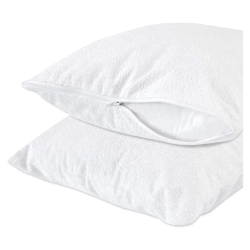 Custom White Anti Allergy Terry Soft kids Hotel Modern Organic Cotton Cover Pillow Case