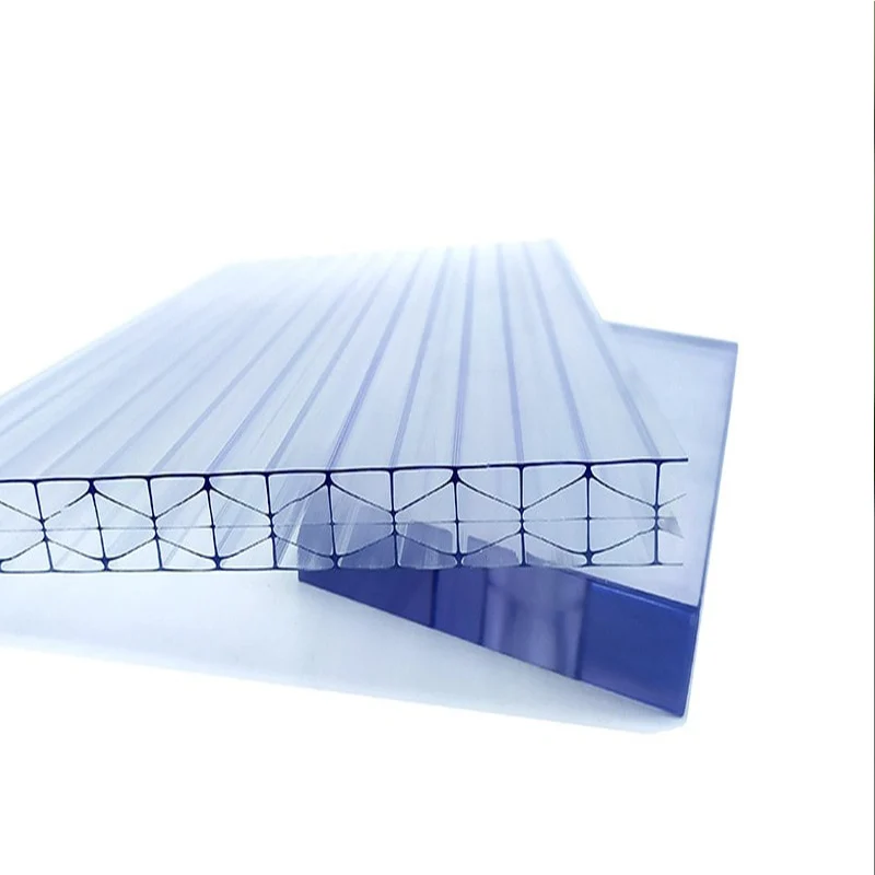 Polycarbonate Hurricane Shutter Light Diffusion 3-Wall R-Structure 10-18mm Thickness Transparent Polycarbonate Hollow Sheet Mini