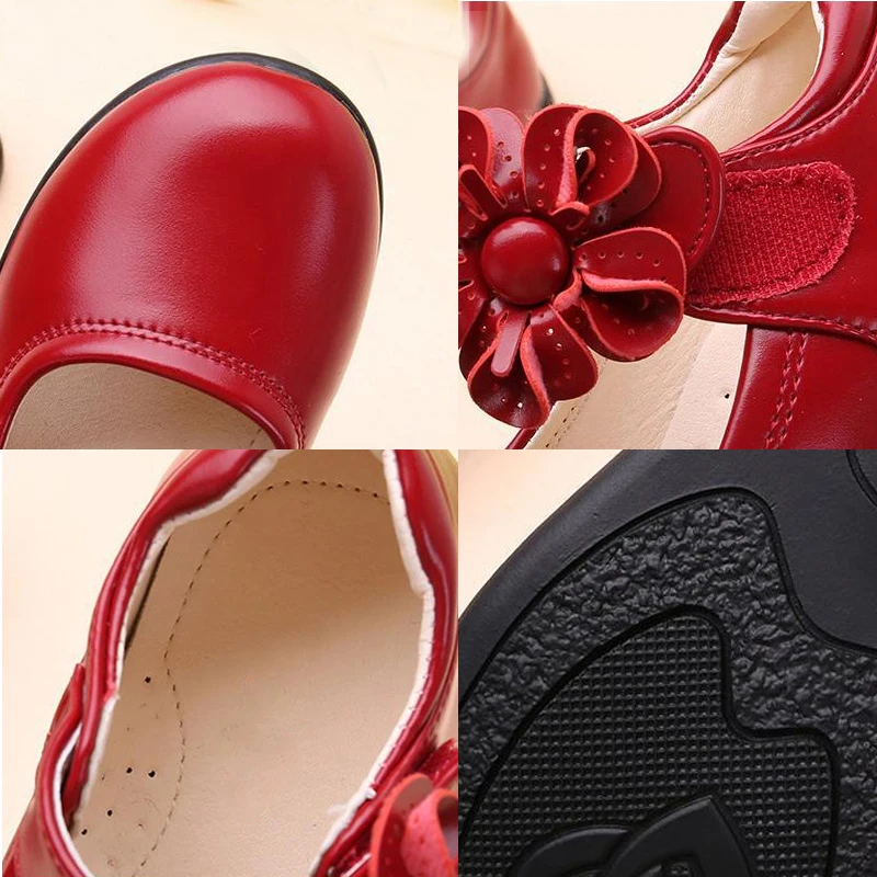 Wholesale Cheap Girl Mary Jane Shoes for Little Kids Image Fashion Kids Party Pu Leather Girls Back To School Shoes