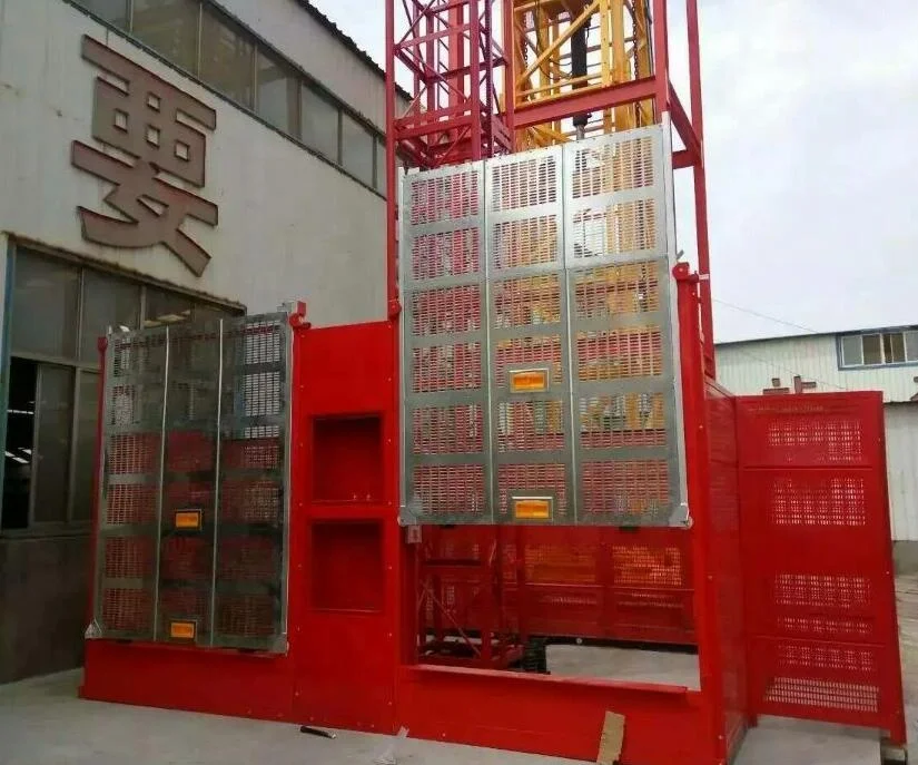 SC200/200 construction hoist with inverter control double cage load 2000kg