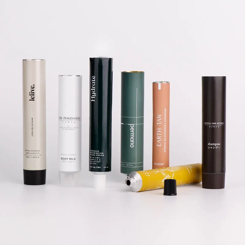 Aluminum collapsible cosmetic tubes hand cream aluminum tube with free sample