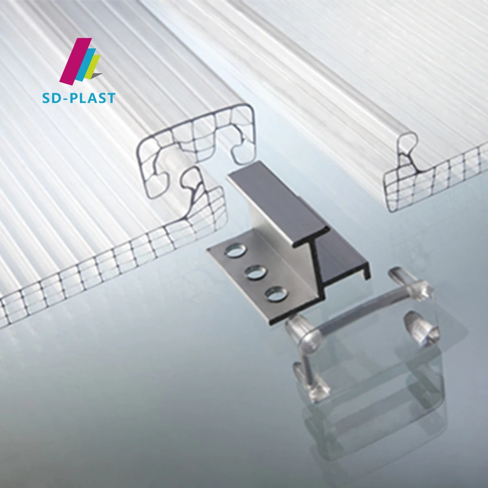 6mm 8mm 10mm 4-wall R-Structure Thick Polycarbonate Sheet Color Polycarbonate Standing Seam System Polycarbonate Roofing Sheet