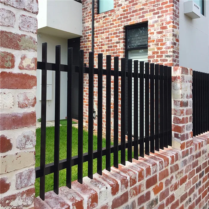New Style Security Lightweight Outdoor Metal Apartment Protection Black Slat Panel Aluminum Garden Wall Fence