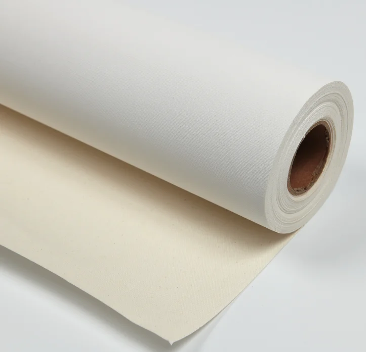 Wholesale White 390g Pigment Dye Ink Printing Matte Cotton Inkjet Canvas Roll
