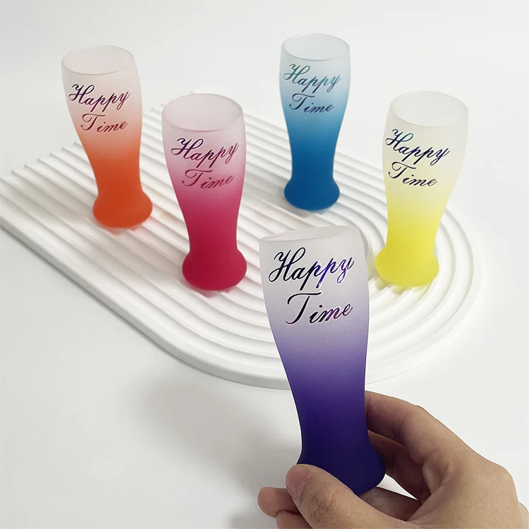 Hot Selling 2OZ Mini Beer Glass Cold Color Changing Coating Shot Glasses for Whiskey in Party Souvenir Cup