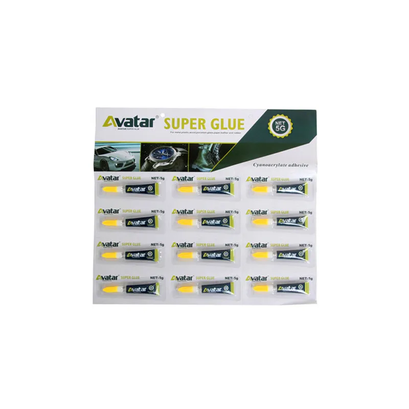 Быстроотверждаемый цианоакрилатный клей Быстрая доставка мгновенный прямые продажи с завода упаковка 3 г 12 шт.