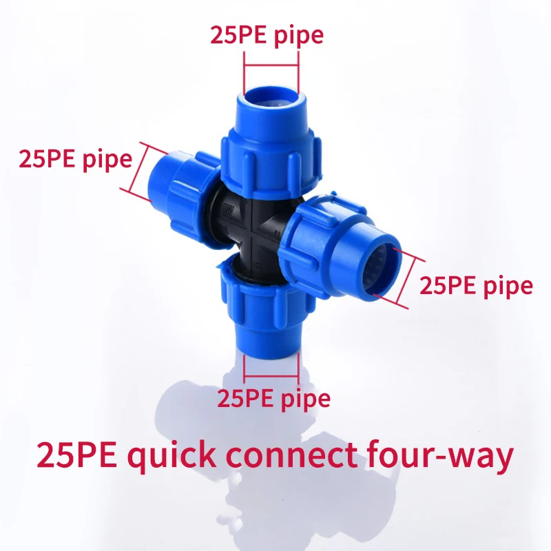 Manufacture Poly Hdpe Pp Compression Fittings Adaptor Threaded Couplings Connectors Pe Tube Hdpe Pipe Fittings