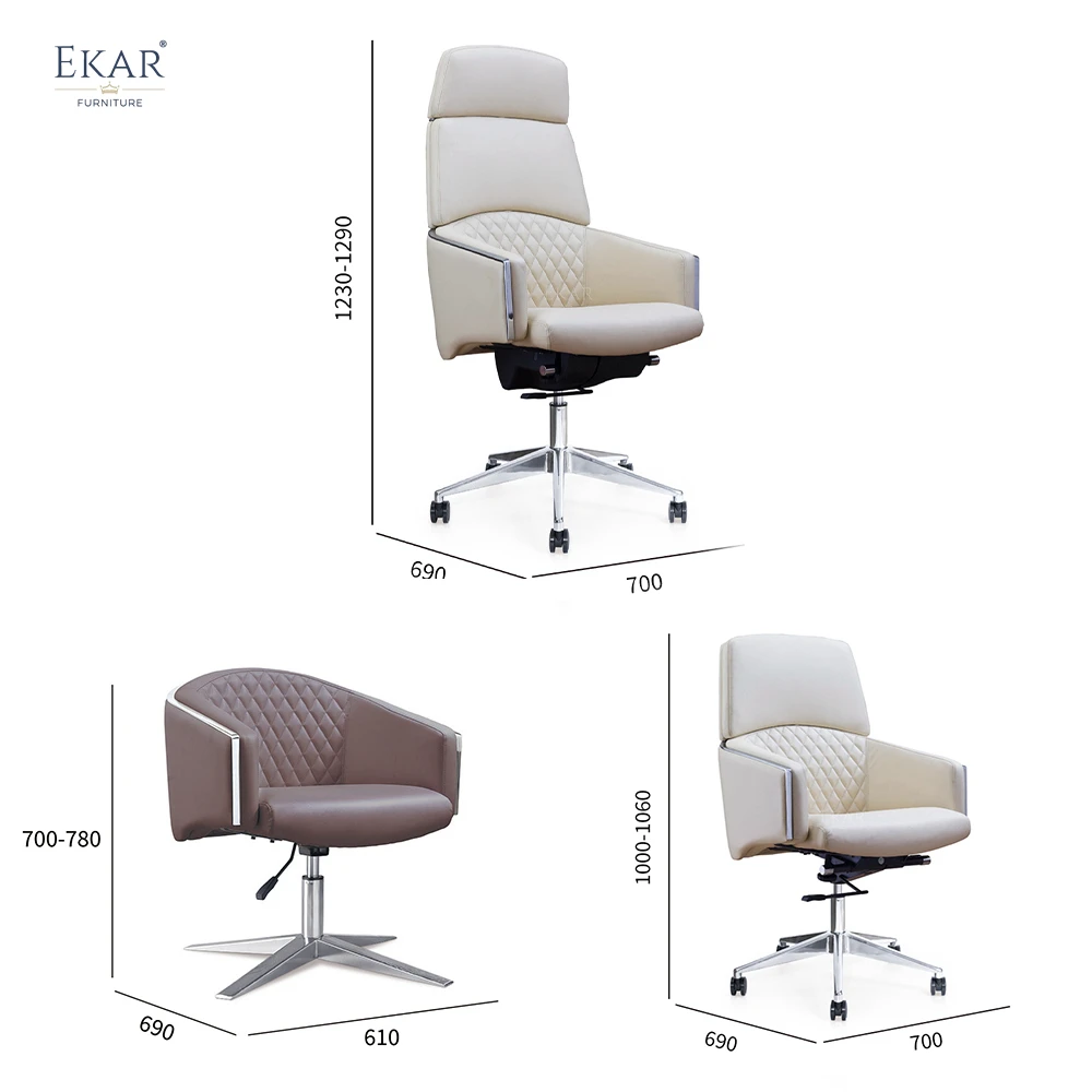 Elegant Italian Imported Top-Grain Leather Armrest Office Chair - Ultimate Executive Comfort