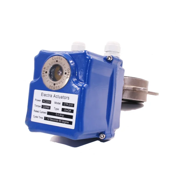 Electric butterfly valve motorized actuator water control