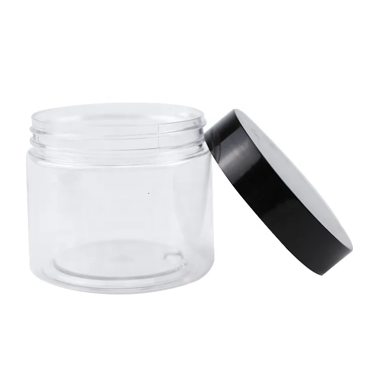 empty 4oz clear wide mouth pet mason spice candy food plastic jar cosmetic cream packaging plastic jars for cosmetics with lids