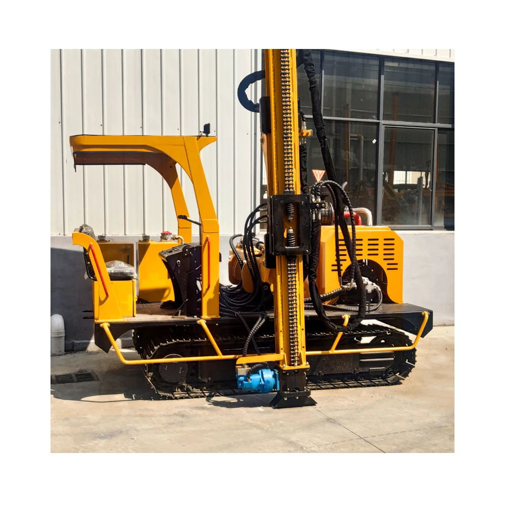 Useful engine Wear-resistant long service life and high efficient Solar Screw Pile Driver Photovoltaic Piling Machine