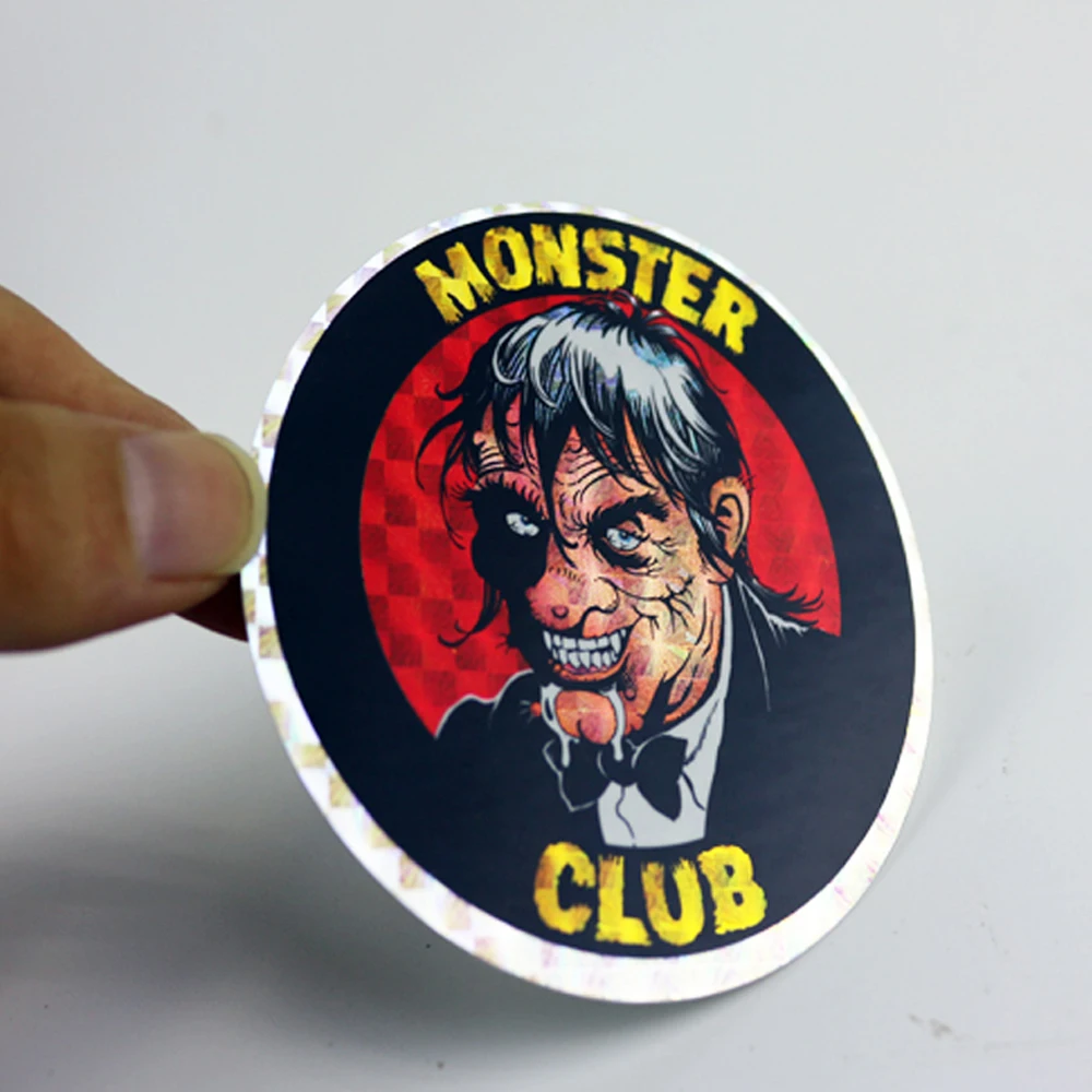 Custom Plain Surface Laser Round Vinyl Laser Sticker Die-Cut Label Sticker Printing